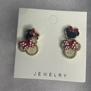 Minnie Mouse Red and Black Earrings